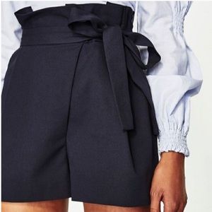 paperbag shorts navy